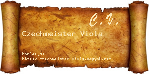 Czechmeister Viola névjegykártya